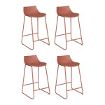 paris prix Lot de 4 Tabourets de Bar "Otac" 82cm Terracotta