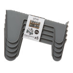 paris prix Lot de 5 Ranges-Chaussures "Stack" 24cm Gris