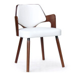 Paris Prix Lot De 6 Chaises Design "Aley" 72cm Blanc & Noisette