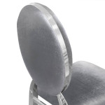 Paris Prix Lot De 6 Chaises Médaillon Velours "Tatianna" 90cm Argent