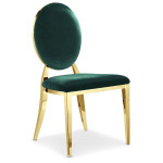 Paris Prix Lot De 6 Chaises Médaillon Velours "Tatianna" 90cm Vert