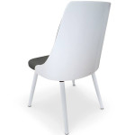 Paris Prix Lot De 6 Chaises Scandinave "Cargo" 79cm Blanc & Gris