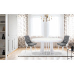 Paris Prix Lot De 6 Chaises Scandinave "Cargo" 79cm Blanc & Gris