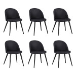 paris prix Lot de 6 Chaises Scandinaves "Morro" 78cm Noir