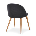 Paris Prix Lot De 6 Chaises Scandinaves Tissu "Morro" 78cm Gris Foncé