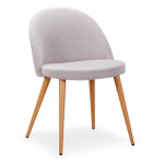 Paris Prix Lot De 6 Chaises Scandinaves Tissu "Morro" 78cm Gris Clair
