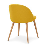 Paris Prix Lot De 6 Chaises Scandinaves Tissu "Morro" 78cm Jaune