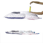 Paris Prix Lot De 6 Housses & Pompe "Vide D'Air" 100cm Transparent