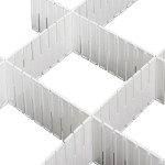 Paris Prix Lot De 6 Séparateurs De Tiroir "Languettes" 45cm Blanc