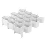 paris prix Lot de 6 Séparateurs de Tiroir "Modulable" 36cm Blanc