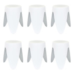 paris prix Lot de 6 Tabourets Empilables "Eve" 46cm Blanc