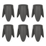 paris prix Lot de 6 Tabourets Empilables "Eve" 46cm Gris