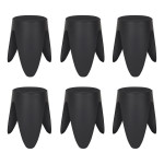 paris prix Lot de 6 Tabourets Empilables "Eve" 46cm Noir