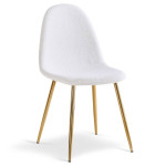Paris Prix Lot De 8 Chaises Bouclette "Waynor" 88cm Blanc