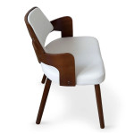 Paris Prix Lot De 8 Chaises Design "Aley" 72cm Blanc & Noisette