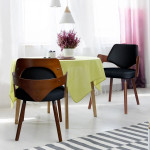 Paris Prix Lot De 8 Chaises Design "Aley" 72cm Noir & Noisette