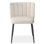 Paris Prix Lot De 8 Chaises Design Bouclette "Irina" 79cm Crème