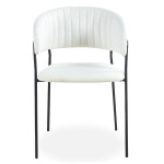 Paris Prix Lot De 8 Chaises En Bouclette "Batora" 79cm Crème & Noir