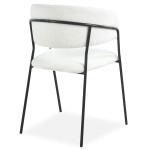 Paris Prix Lot De 8 Chaises En Bouclette "Batora" 79cm Crème & Noir