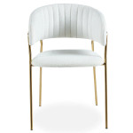 Paris Prix Lot De 8 Chaises En Bouclette "Batora" 79cm Crème & Or