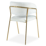 Paris Prix Lot De 8 Chaises En Bouclette "Batora" 79cm Crème & Or