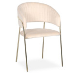 Paris Prix Lot De 8 Chaises En Velours "Batora" 79cm Beige