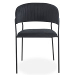 Paris Prix Lot De 8 Chaises En Velours "Batora" 79cm Noir