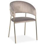 Paris Prix Lot De 8 Chaises En Velours "Batora" 79cm Taupe