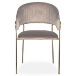Paris Prix Lot De 8 Chaises En Velours "Batora" 79cm Taupe