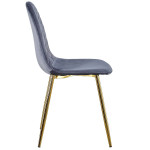 Paris Prix Lot De 8 Chaises En Velours "Waynor" 88cm Gris
