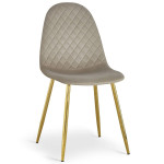 Paris Prix Lot De 8 Chaises En Velours "Waynor" 88cm Taupe