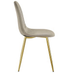 Paris Prix Lot De 8 Chaises En Velours "Waynor" 88cm Taupe