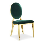 Paris Prix Lot De 8 Chaises Médaillon Velours "Tatianna" 90cm Vert