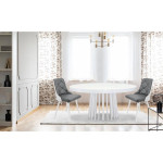 Paris Prix Lot De 8 Chaises Scandinave "Cargo" 79cm Gris & Blanc