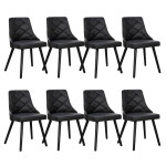 paris prix Lot de 8 Chaises Scandinave "Cargo" 79cm Noir