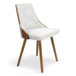 Paris Prix Lot De 8 Chaises Scandinave "Cargo" 79cm Noisette & Blanc