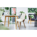 Paris Prix Lot De 8 Chaises Scandinave "Cargo" 79cm Noisette & Blanc