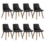 paris prix Lot de 8 Chaises Scandinave "Cargo" 79cm Noisette & Noir