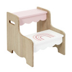 paris prix Marchepied pour Enfant "Fille" 33cm Rose & Blanc