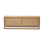 paris prix Meuble à Chaussures 2 Compartiments "NewEst" 50cm Chêne