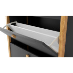 Paris Prix Meuble à Chaussures 3 Compartiments "Hannover" 121cm Gris