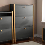 Paris Prix Meuble à Chaussures 3 Compartiments "Hannover" 121cm Gris