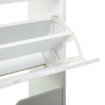 Paris Prix Meuble à Chaussures 3 Compartiments "Mylan" 115cm Blanc