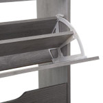 Paris Prix Meuble à Chaussures 3 Compartiments "Mylan" 115cm Gris