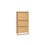 Paris Prix Meuble à Chaussures 3 Compartiments "NewEst" 138cm Chêne