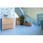 Paris Prix Meuble à Chaussures 3 Compartiments "NewEst" 138cm Chêne