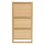 paris prix Meuble à Chaussures 3 Compartiments "NewEst" 138cm Chêne