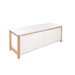 Paris Prix Meuble à Chaussures Bas "Northgate" 120cm Chêne & Blanc