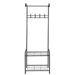 paris prix Meuble d'Entrée Vestiaire "2 Niveaux" 170cm Noir