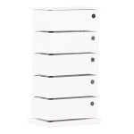 paris prix Meuble de Rangement 5 Tiroirs "San Carlos" 72cm Blanc